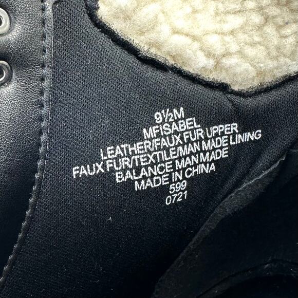 Marc Fisher Isabel Women Lug Sole Bootie Size 9.5M Black Leather Ankle Boot New - Picture 6 of 16